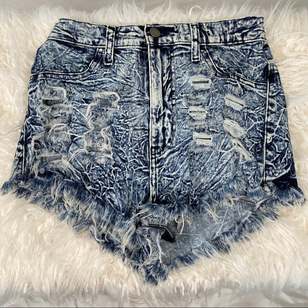 Aphrodite High Waisted Blue Jean Shorts Sz Medium